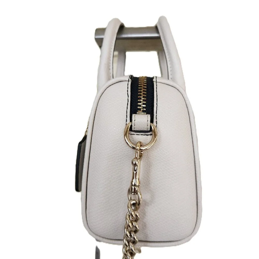 New Coach Mini Bennett Midnight & White Crossbody Bag Satchel Purse